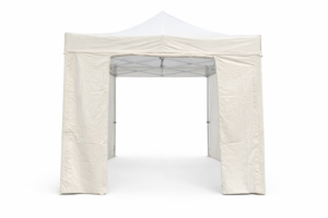 Coté porte de tente pliante 3m blanc