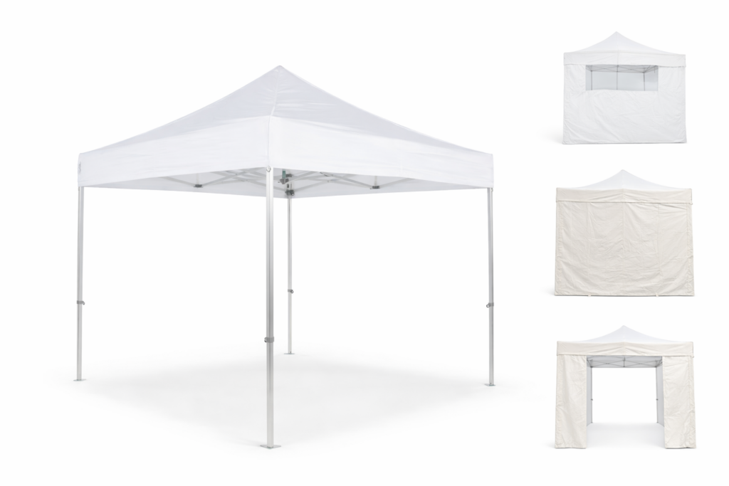 Tonnelle pliante 3x3m blanc