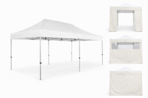 Tonnelle pliante 3x6m blanc