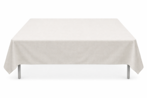 Nappe effet lin rectangle 200x100cm blanche