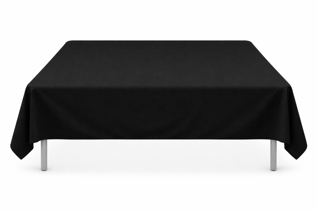 Nappe effet lin rectangle 200x100cm onyx