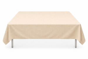 Nappe effet lin rectangle 200x100cm vanille