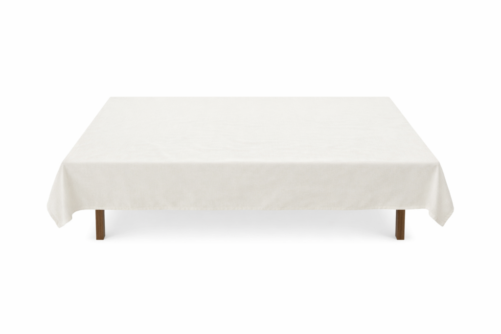 Nappe polyester rectangle 200×100cm blanche