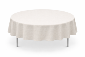 Nappe ronde polyester effet lin Ø190 cm