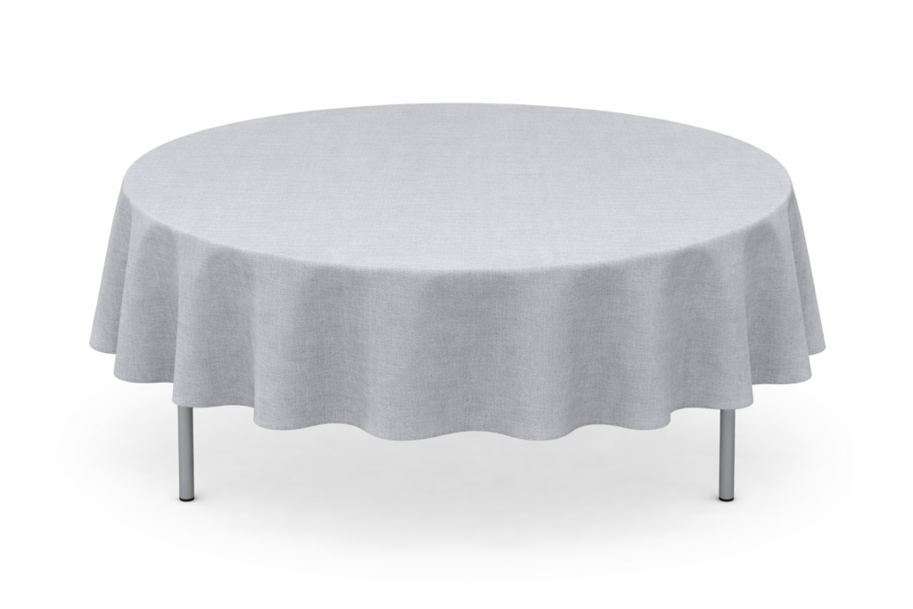 Nappe effet lin ronde Ø190cm brume