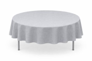 Nappe effet lin ronde Ø190cm brume