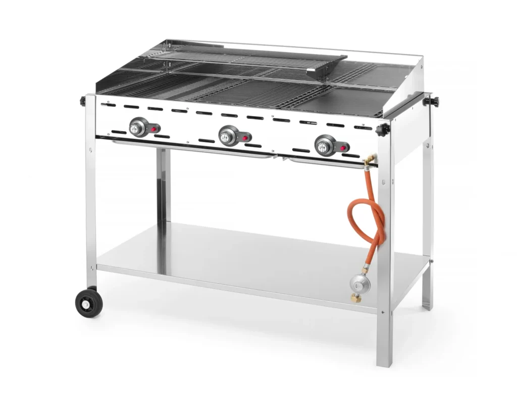 Barbecue gaz inox 3 brûleurs