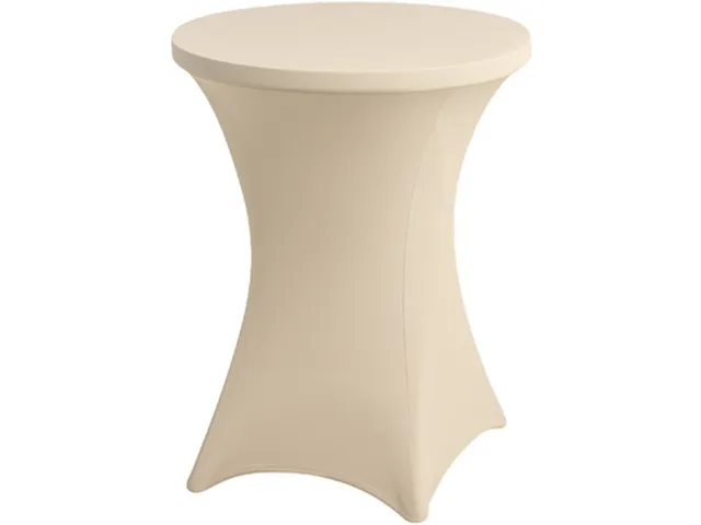housse mange-debout Ø85cm ecru